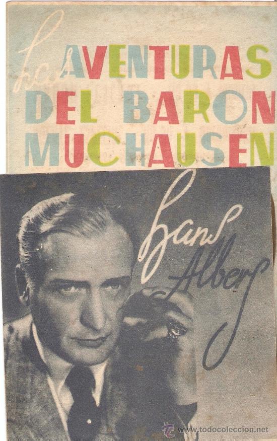 Kino: LAS AVENTURAS DEL BAR&Oacute;N MUNCHAUSEN - HANS ALBERS, BRIGITE HORNEY -CINE SAL&Oacute;N ROSA Y TEATRO MERCANTIL