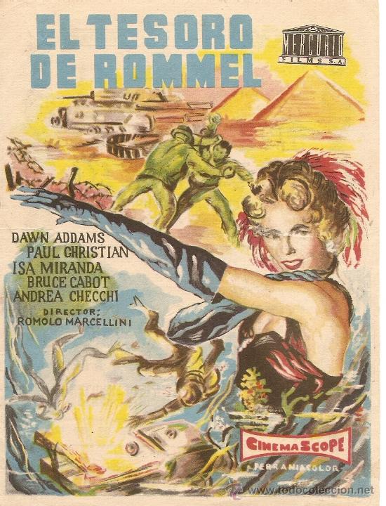 Kino: EL TESORO DE ROMMEL - DAWN ADDAMS, PAUL CHRISTIAN, ISA MIRANDA - ROMOLO MARCELLINI - CINE LAS ARENAS
