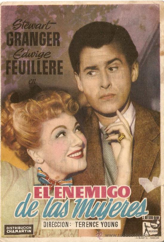 Cine: EL ENEMIGO DE LAS MUJERES - STEWART GRANGER, EDWIGE FEUILLERE - TERENCE YOUNG - CINE LAS ARENAS