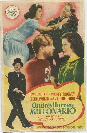 Cine: PROGRAMA DE CINE: ANDRES HARVEY MILLONARIO PC-1693 - Foto 1