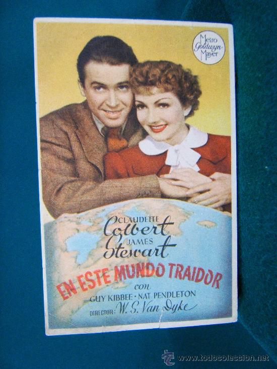 Cine: EN ESTE MUNDO TRAIDOR-W.S. VAN DYKE-JAMES STEWART-CLAUDETTE COLBERT-GUY KIBBEE-(1940).