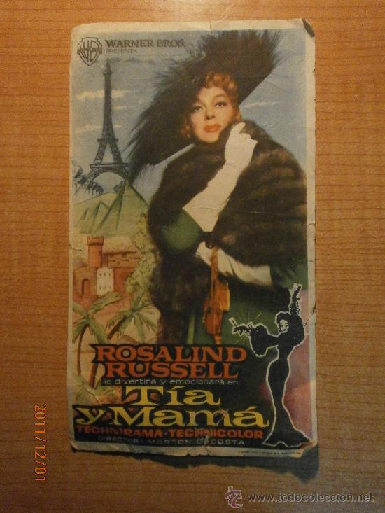 Cine: FOLLETO DE CINE TIA Y MAMA PUBLICIDAD PICAROL