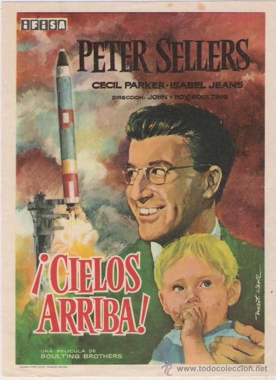 Folhetos de m&atilde;o de filmes antigos de cinema: --PROGRAMA DE CINE--CIELOS ARRIBA
