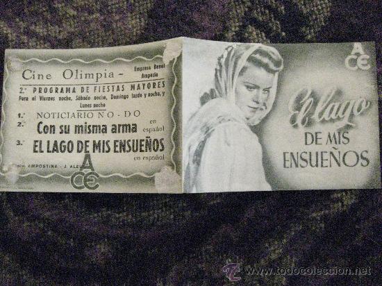 Cine: PROGRAMA DOBLE CINE. EL LAGO DE MIS ENSUE&Ntilde;OS. CINE OLIMPIA. - Foto 1