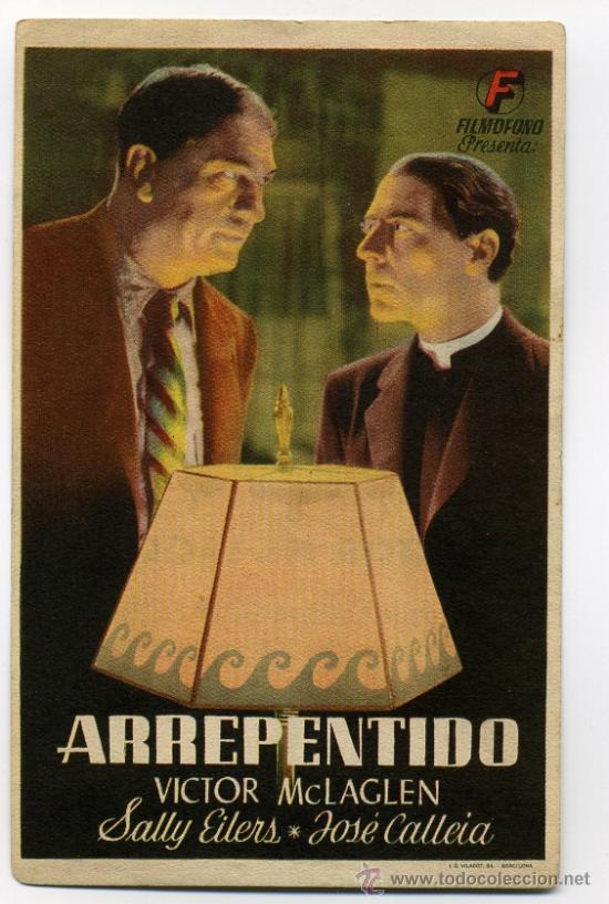 Cine: ARREPENTIDO, con Victor McLaglen. - Foto 1