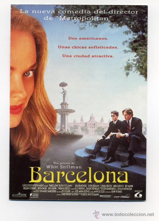  Flyers Publicitaires de films Anciens: BARCELONA, con Mira Sorvino.