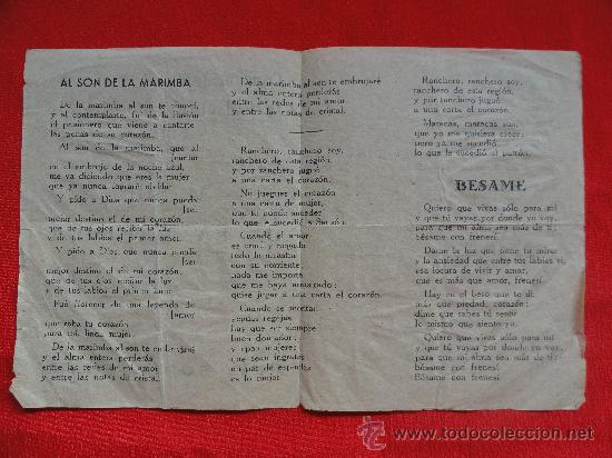 Cine: AL SON DE LA MARIMBA, PROGRAMA DOBLE CANCIONERO, REY SORIA, SP - Foto 2