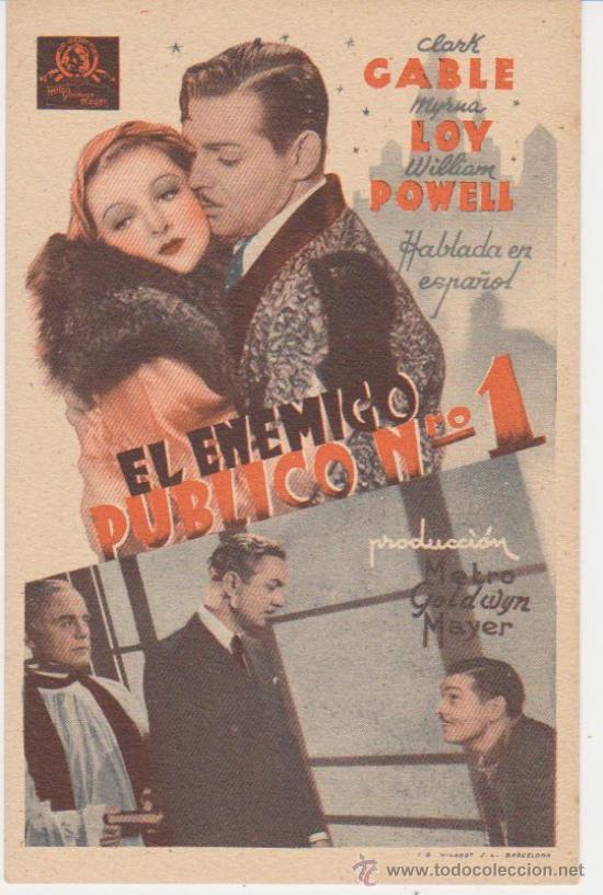 Cine: El enemigo p&uacute;blico n&ordm;  1. Programa tarjeta de MGM.  &iexcl;IMPECABLE! - Foto 1
