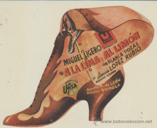 Cine: A la lima y al lim&oacute;n. Sencillo troquelado de Ufisa. - Foto 1