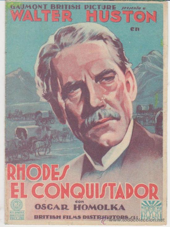  Flyers Publicitaires de films Anciens: Rhodes El conquistador. Doble de Gaumont British Picture.