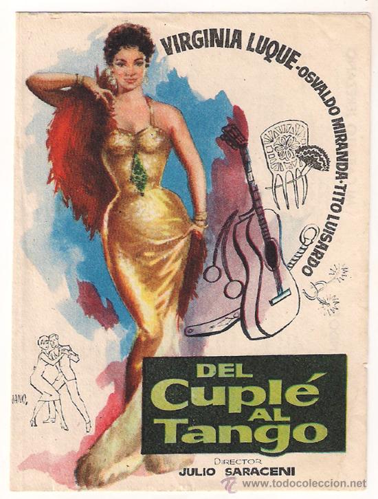 Cine: DEL CUPLE AL TANGO PROGRAMA DOBLE CANCIONERO VIRGINIA LUQUE - Foto 1