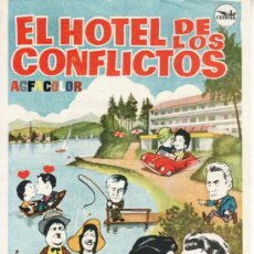 Cine: EL HOTEL DE LOS CONFLICTOS. FOLLETO CON PROPAGANDA.. Lote 29977443
