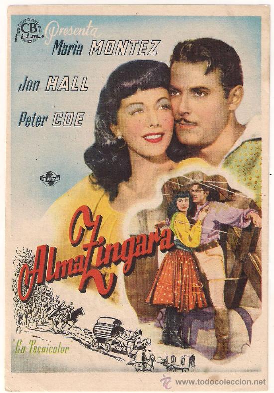 Cine: ALMA ZINGARA PROGRAMA SENCILLO CB peque&ntilde;o MARIA MONTEZ - Foto 1