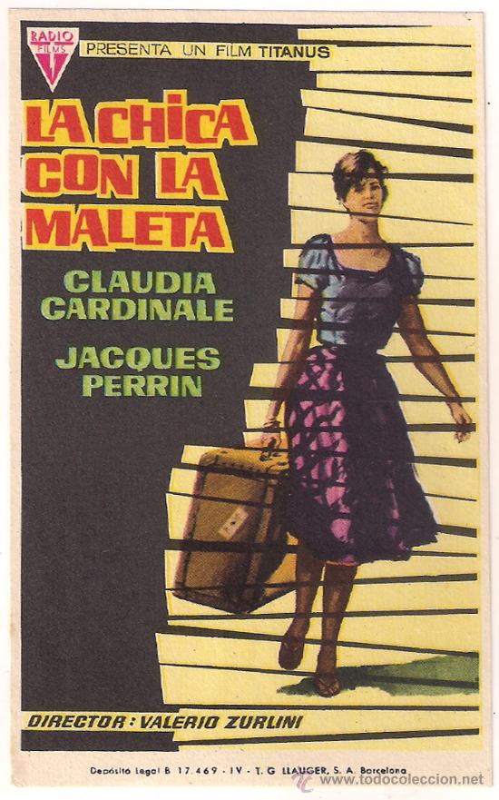 Cine: LA CHICA CON LA MALETA PROGRAMA SENCILLO RADIO CLAUDIA CARDINALE ZURLINI