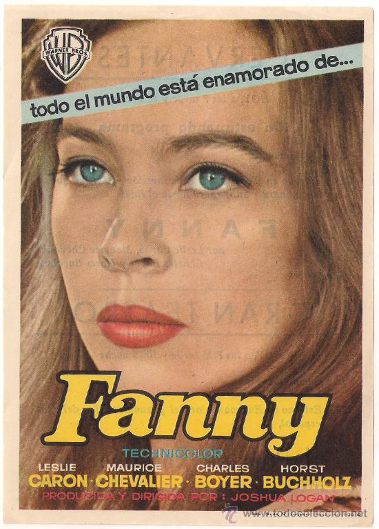 Cine: FANNY PROGRAMA SENCILLO WARNER LESLIE CARON MAURICE CHEVALIER - Foto 1