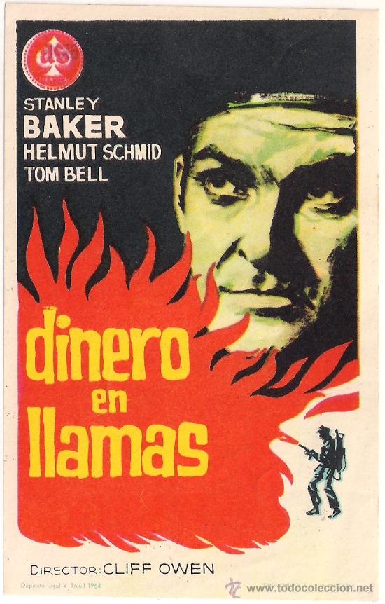 Cine: DINERO EN LLAMAS PROGRAMA SENCILLO AS STANLEY BAKER - Foto 1