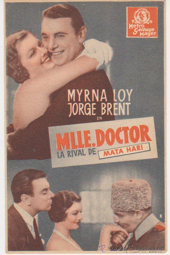 Cine: Mlle. Doctor. Programa tarjeta de MGM. - Foto 1