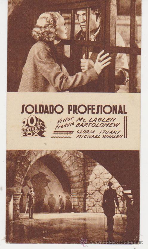 Cine: Soldado Profesional. Programa tarjeta de 20Th Century Fox.  &iexcl;IMPECABLE! - Foto 1