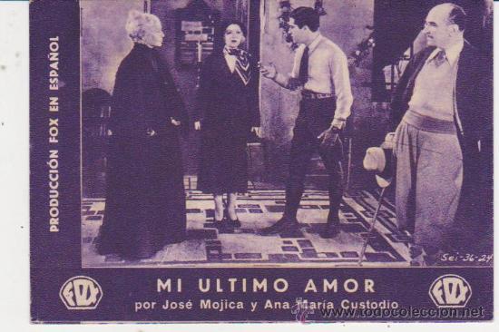 Cine: Mi &uacute;ltimo amor. Programa tarjeta de Fox. - Foto 1