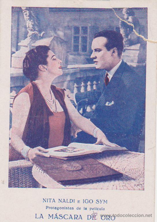 Cine: La M&aacute;scara de Oro. Programa tarjeta postal. - Foto 1