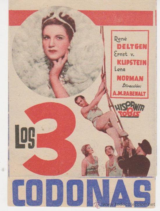 Cine: Los 3 Codonas. Doble de Hispania Tobis. Cine Principal. - Foto 1