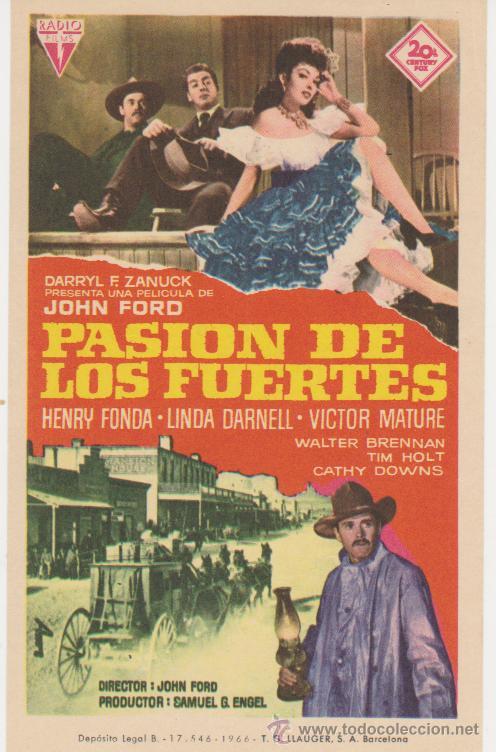 Cine: Pasi&oacute;n de los fuertes. Sencillo de 20Th Century Fox, &iexcl;IMPECABLE! - Foto 1