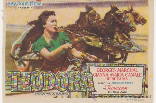  Flyers Publicitaires de films Anciens: Teodora. Sencillo de Rey Soria Films.