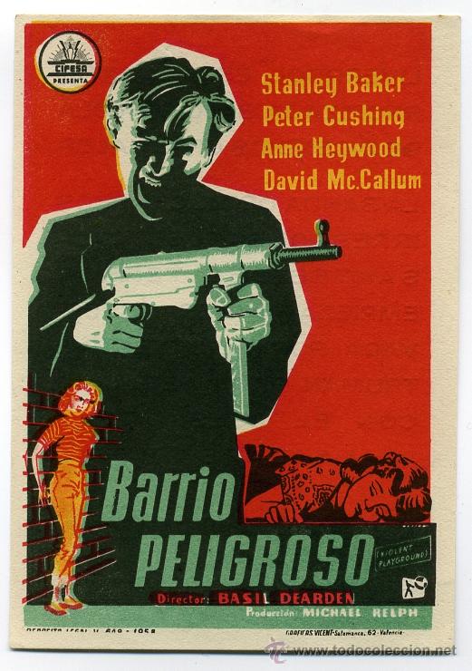 Cine: BARRIO PELIGROSO, con Peter Cushing. - Foto 1