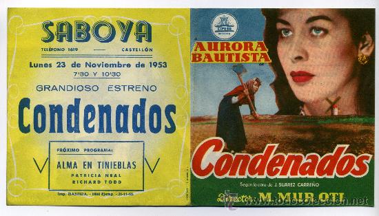 Cine: CONDENADOS, con Aurora Bautista. - Foto 1