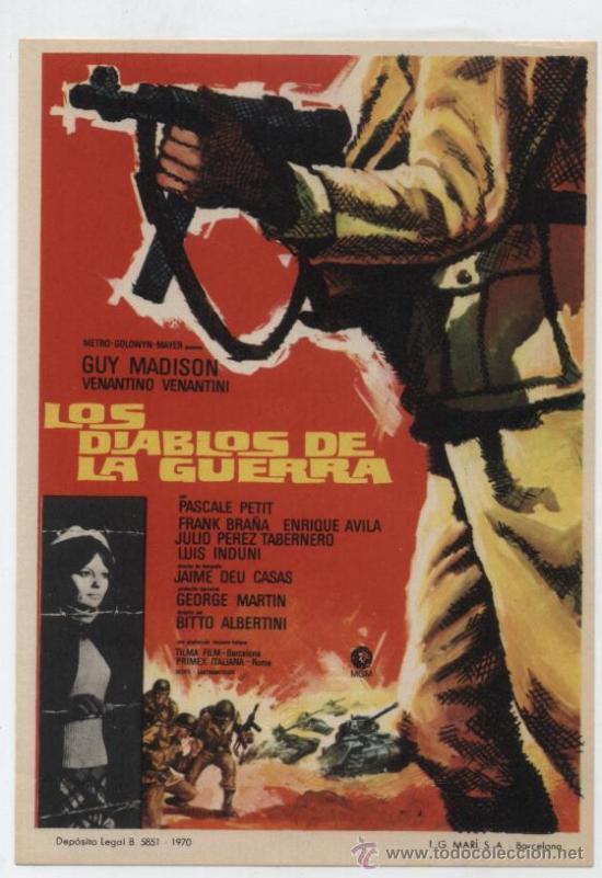 Cine: Los diablos de la guerra. Sencillo de MGM.  &iexcl;IMPECABLE! - Foto 1