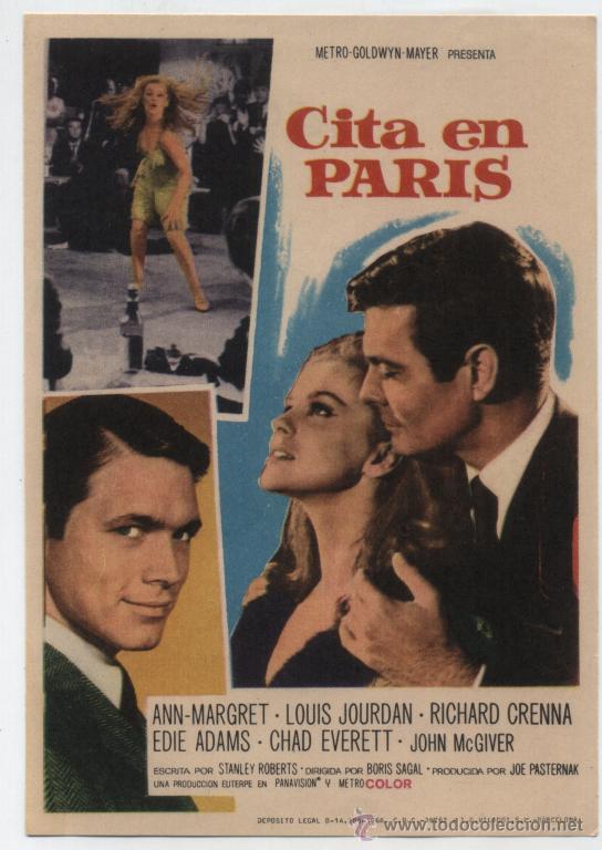Cine: Cita en Par&iacute;s. Sencillo de MGM.  &iexcl;IMPECABLE! - Foto 1