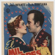 Folhetos de mão de filmes antigos de cinema: EL MIL AMORES. PROGRAMA SENCILLO. . Lote 30441223