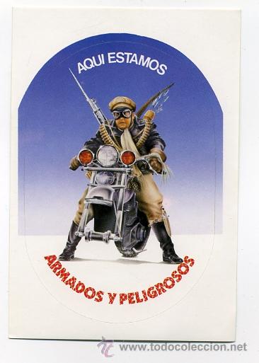 Kino: ARMADOS Y PELIGROSOS, por Mark L. Lester . ADHESIVO-PEGATINA.