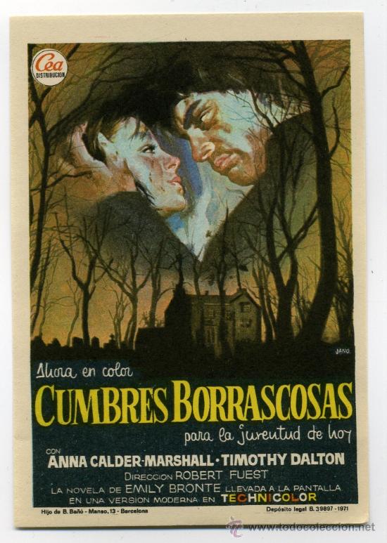 Cine: CUMBRES BORRASCOSAS, con Timothy Dalton.