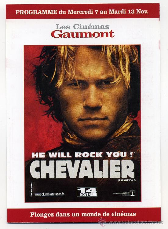 Cine: DESTINO DE CABALLERO, con Heath Ledger. - Foto 1