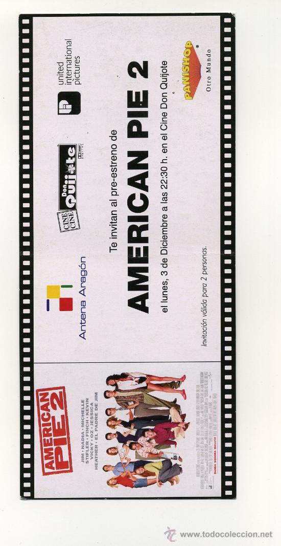 Cine: AMERICAN PIE 2, con Mena Suvari. 10 X 21 cms.