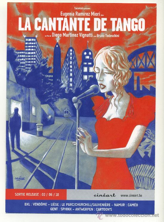 Cine: LA CANTANTE DE TANGO, con Eugenia Ram&iacute;rez Miori. Programa grande sobre 15 X 20 cms. - Foto 1