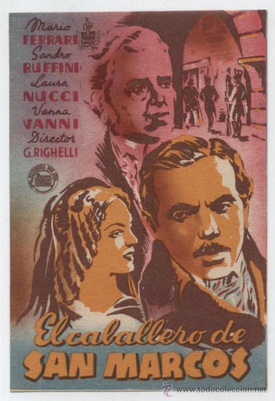 Cine: El Caballero de San Marcos. Sencillo de Sanchez Ramade.  &iexcl;IMPECABLE!