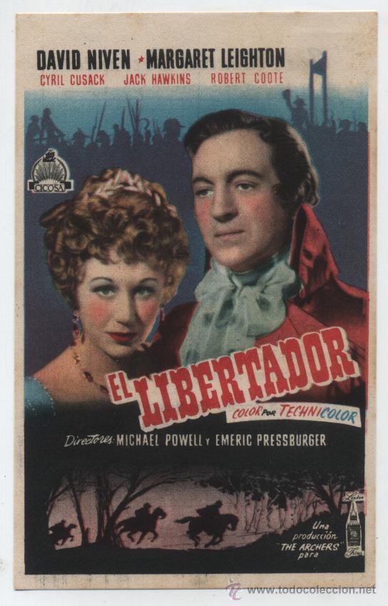 Cine: El Libertador. Sencillo de Cicosa.  Gran Teatro Cervantes - M&aacute;laga.