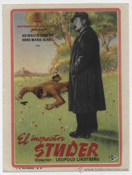 Cine: El Inspector Studer. Sencillo de Ballesteros. &iexcl;IMPECABLE! - Foto 1