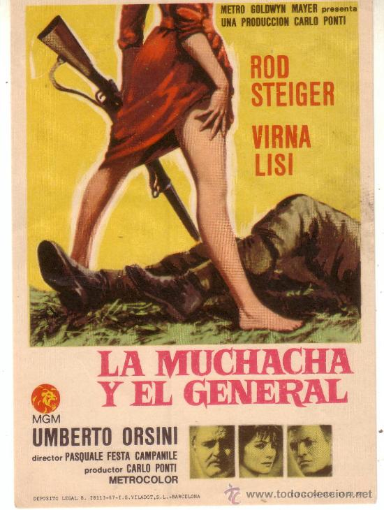 Cine: LA MUCHACHA Y EL GENERAL - FOLLETO DE MANO - Foto 1
