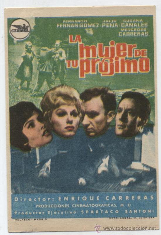 Cine: La mujer de tu pr&oacute;jimo. Sencillo de Cepicsa. - Foto 1