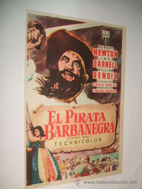 Cine: EL PIRATA BARBANEGRA PROGRAMA DE MANO - Foto 1