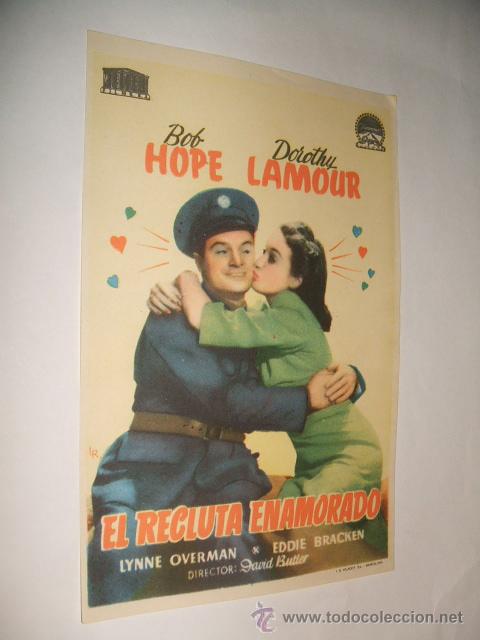 Cine: EL RECLUTA ENAMORADO BOB HOPE PROGRAMA DE MANO - Foto 1