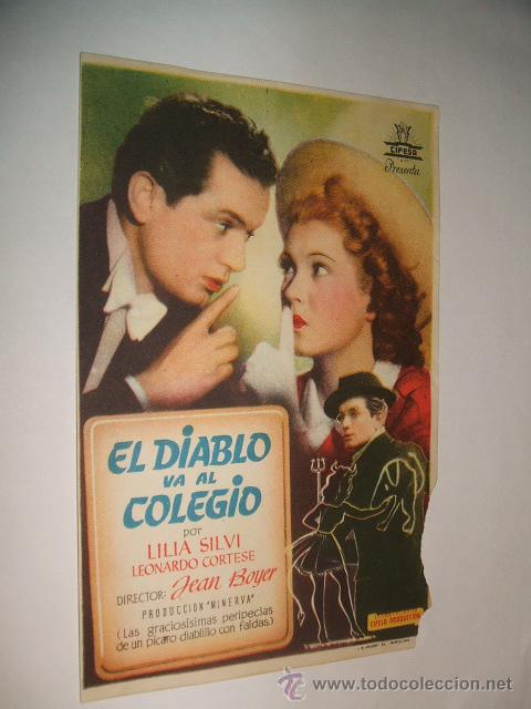 Cine: EL DIABLO VA AL COLEGIO PROGRAMA DE MANO - Foto 1