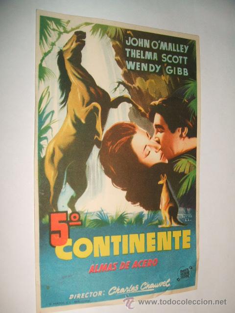 Cine: 5&ordm; CONTINENTE ALMAS DE ACERO PROGRAMA DE MANO - Foto 1
