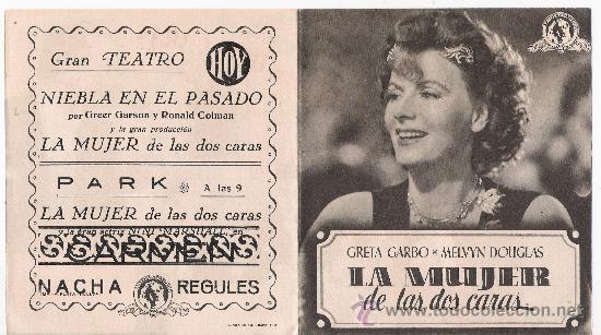  Flyers Publicitaires de films Anciens: la mujer de las dos caras