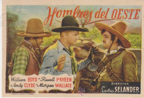 Cine: Hombres del Oeste. Programa sencillo. - Foto 1