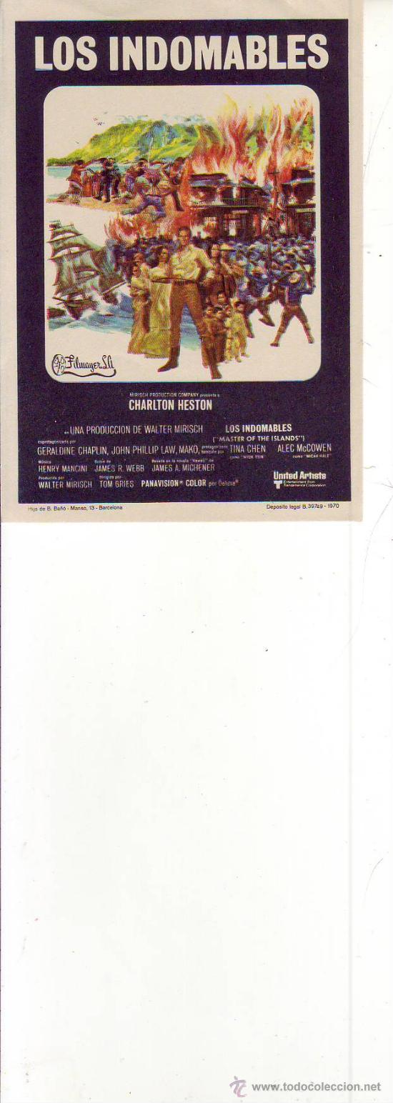 Cine: los indomables - charlton heston - Foto 1