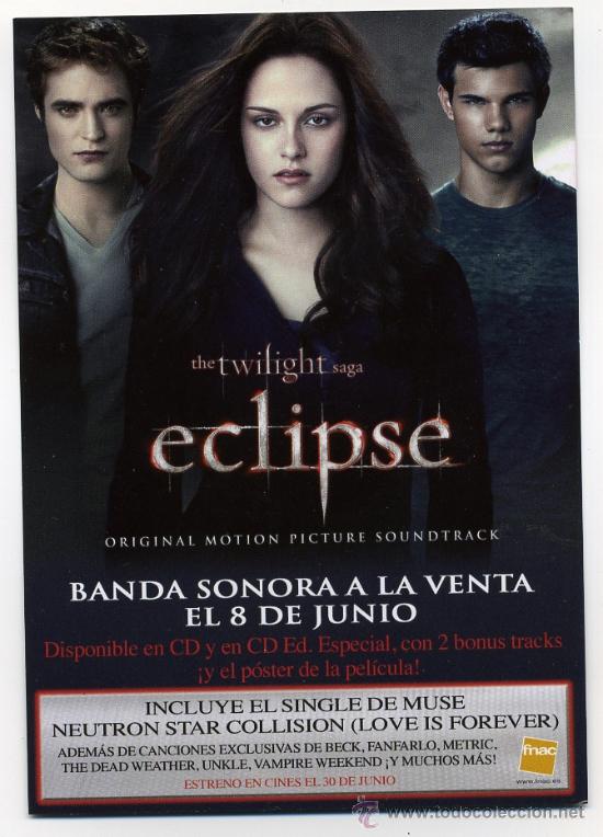 Cine: CREPUSCULO: ECLIPSE, con Robert Pattinson. - Foto 1